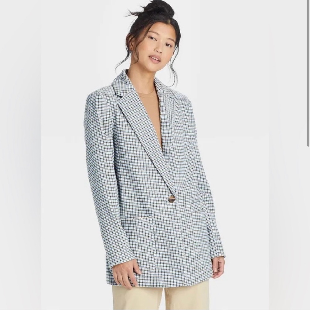 NWOT A New Day oversized plaid blazer